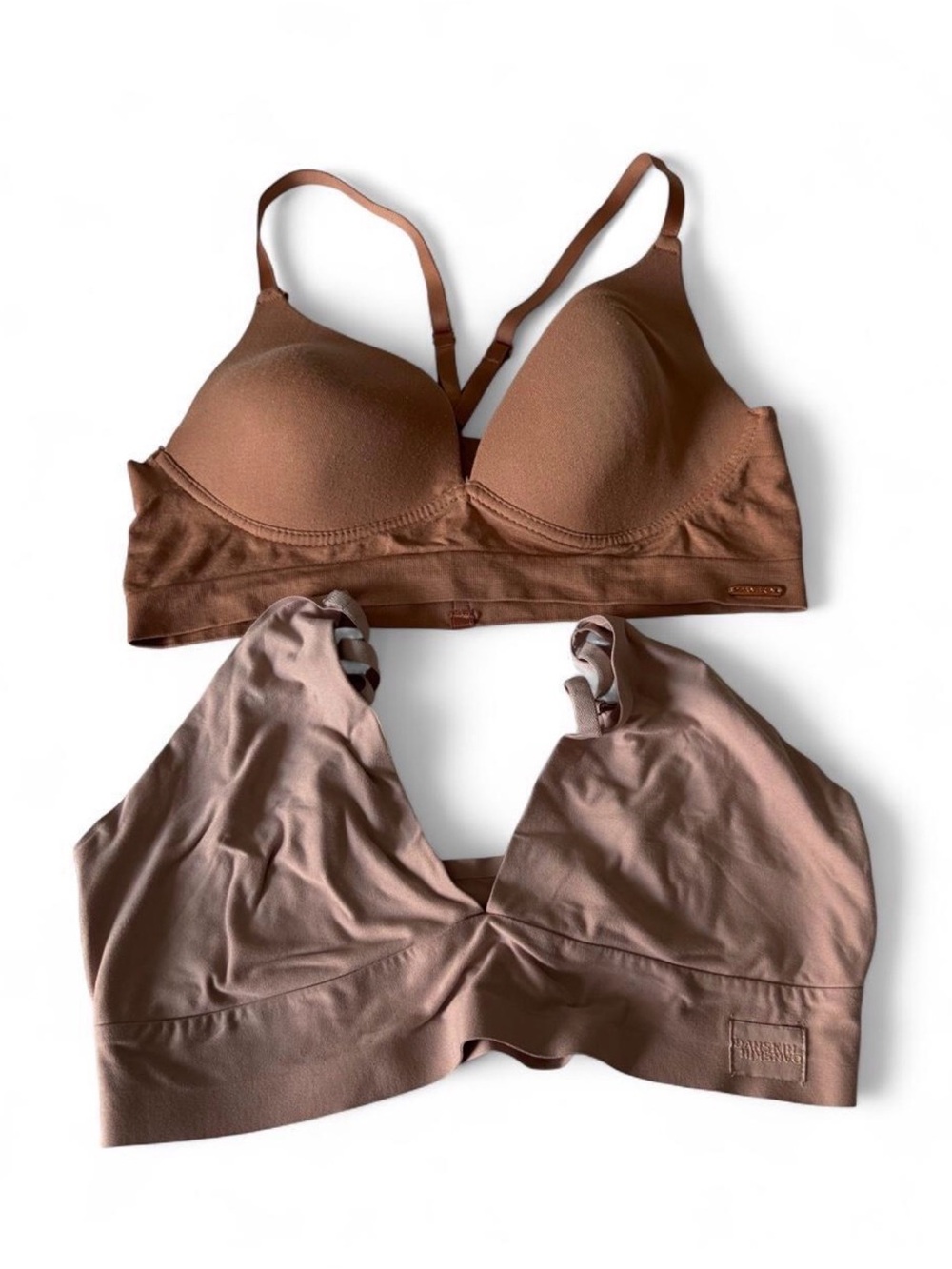 Danskin Wireless Bras in Brown and Dusty Pink